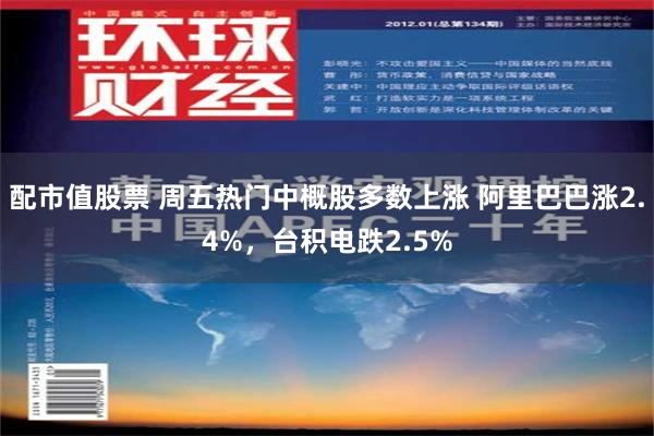 配市值股票 周五热门中概股多数上涨 阿里巴巴涨2.4%，台积电跌2.5%